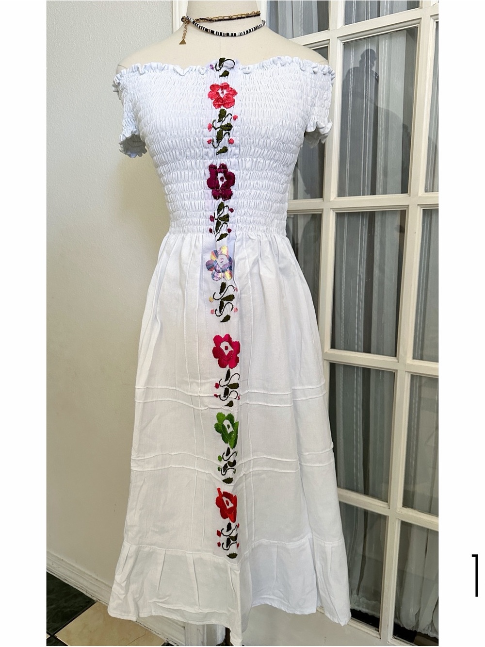 Mexican Embroidered Fit & Flare Dress